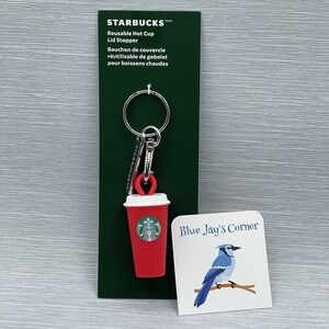 Starbucks Stopper Keychain for Reusable Cup Red New Release Christmas 2025